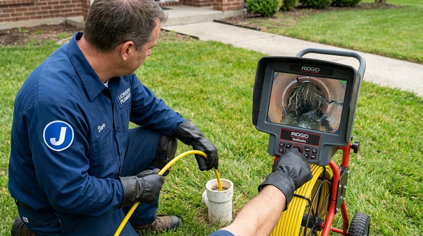 Sewer camera inspection being performed by Johns Plumbing LLC in Marfa